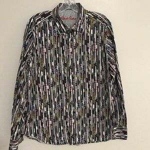 ROBERT GRAHAM Men's Long Sleeve Button Down Sport Shirt - Size XL